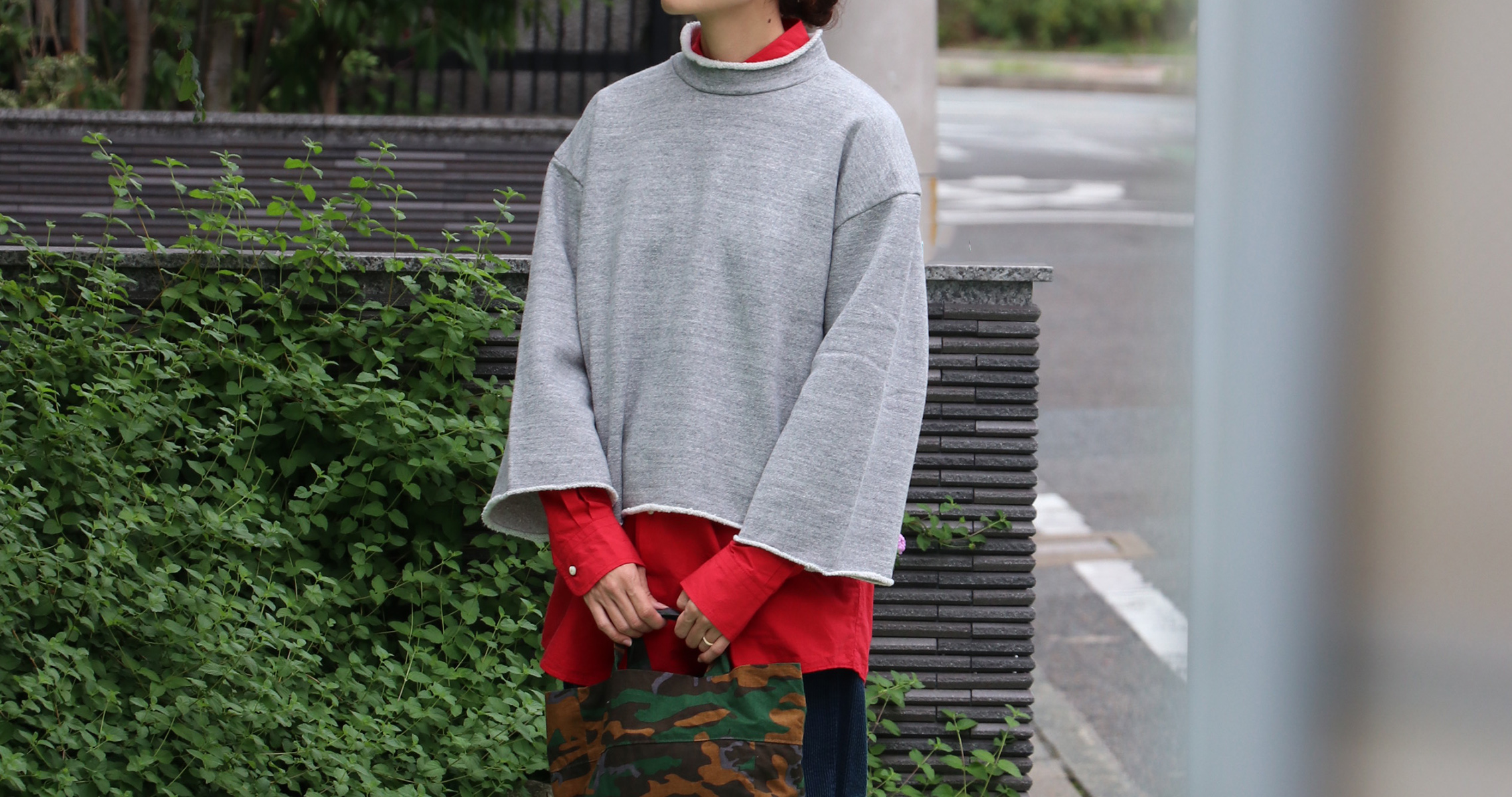 denim×sweatshirt×corduroy